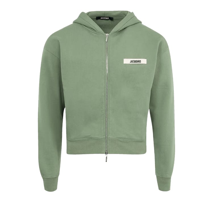 Jacquemus Le Gros Grain Zip Hoodie Pale Green