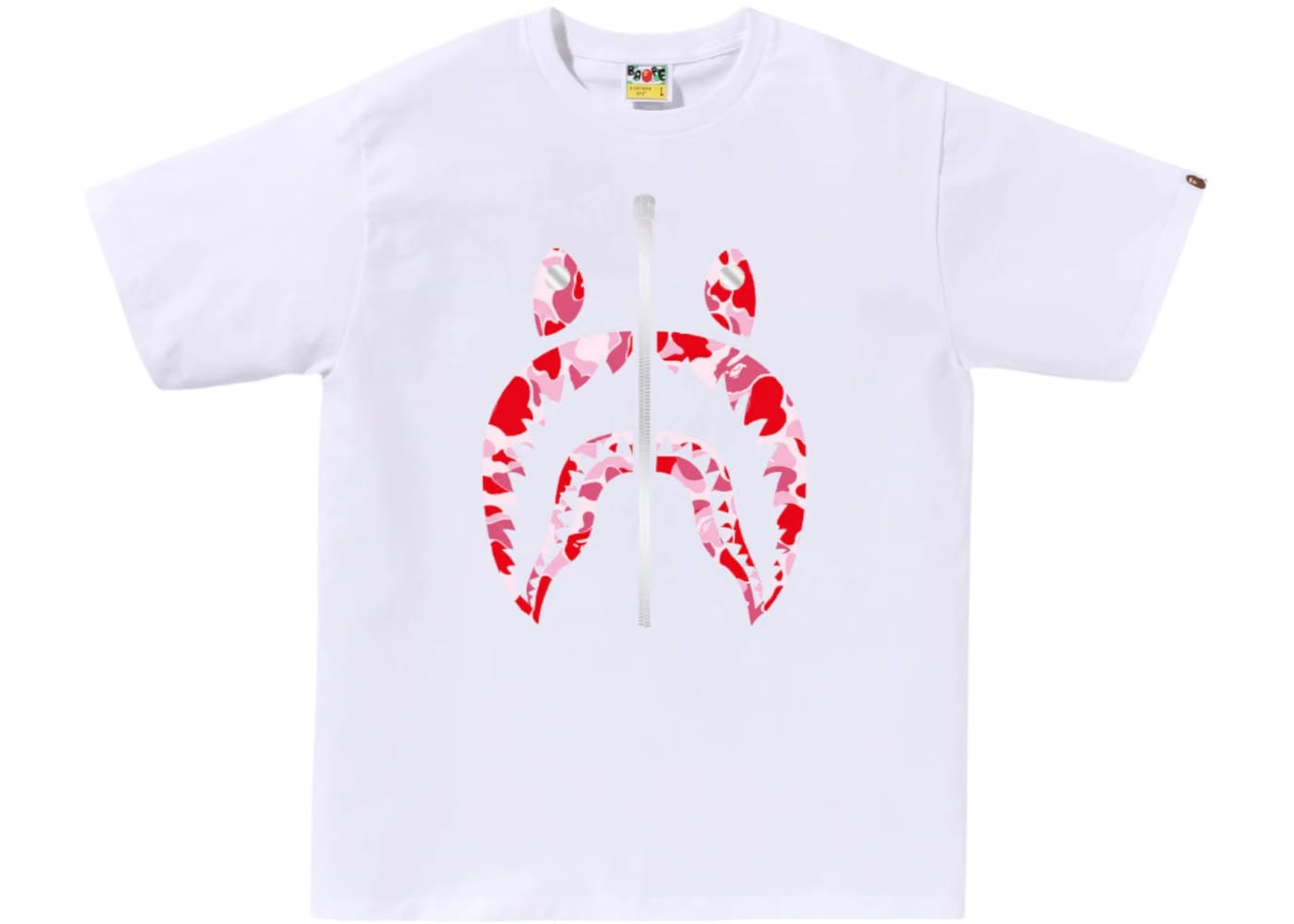 BAPE ABC Camo Shark T-Shirt (SS25) White/Pink