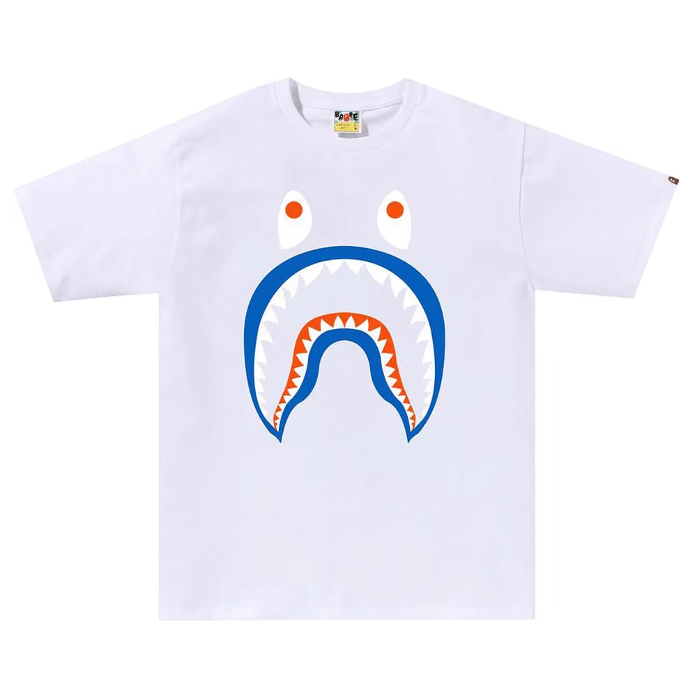 BAPE Colors Shark Ponr T-Shirt White