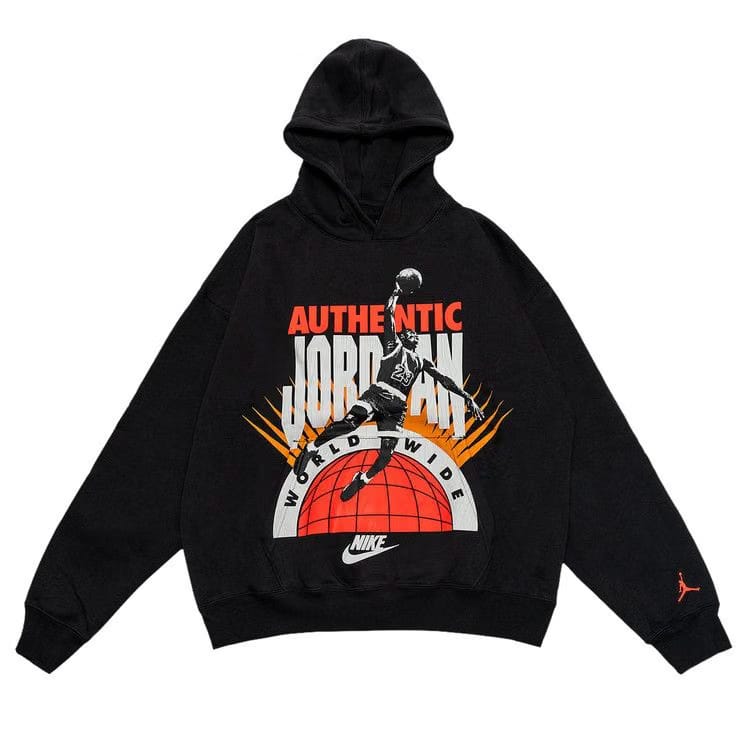 Air Jordan Authentic Jordan Graphic Hoodie Off Noir/Infrared 23