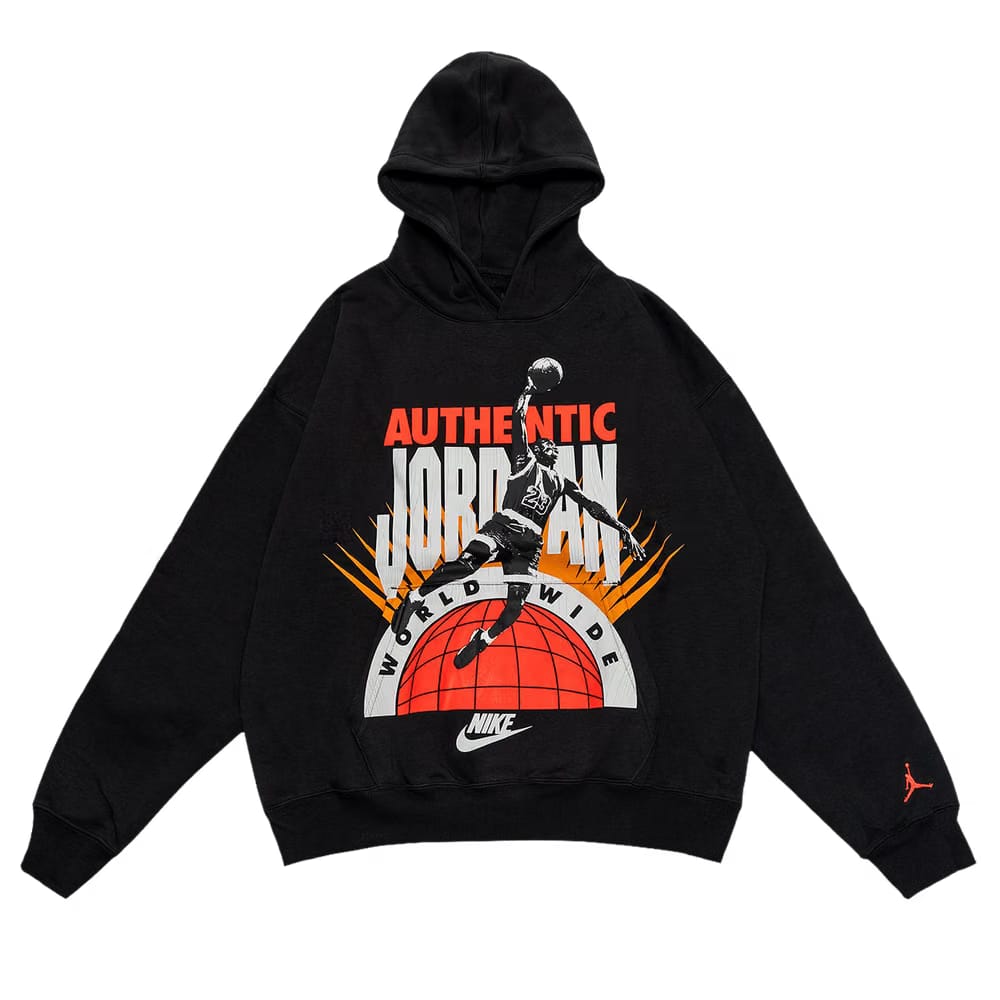 Air Jordan Authentic Jordan Graphic Hoodie Off Noir/Infrared 23
