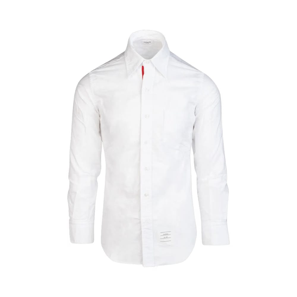 Thom Browne Classic Oxford Shirt With Grosgrain Placket White