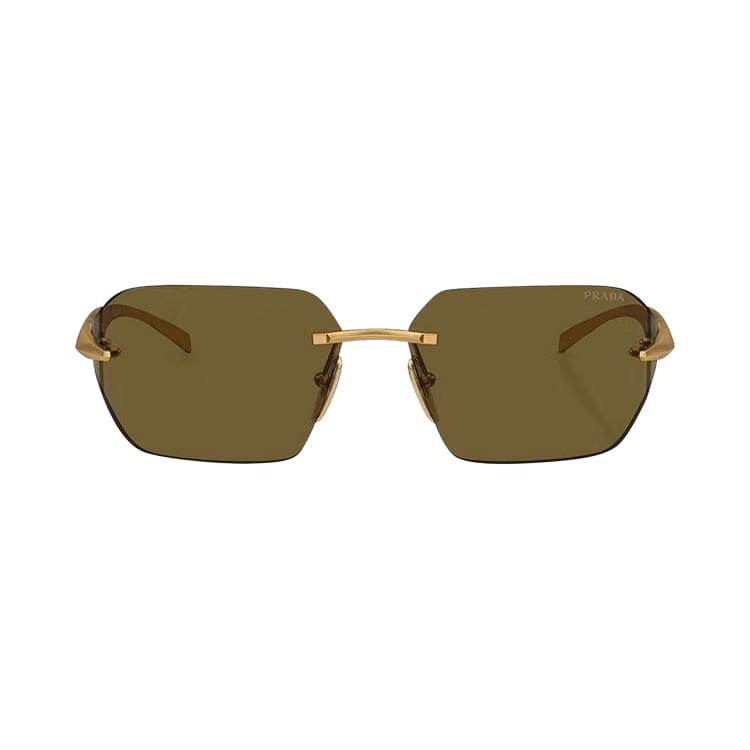 Prada Rimless Sunglasses Gold