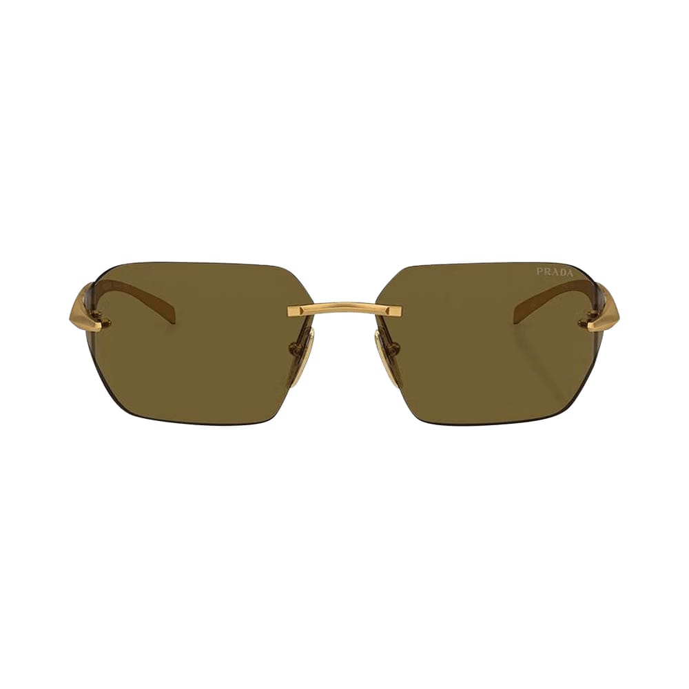 Prada Rimless Sunglasses Gold