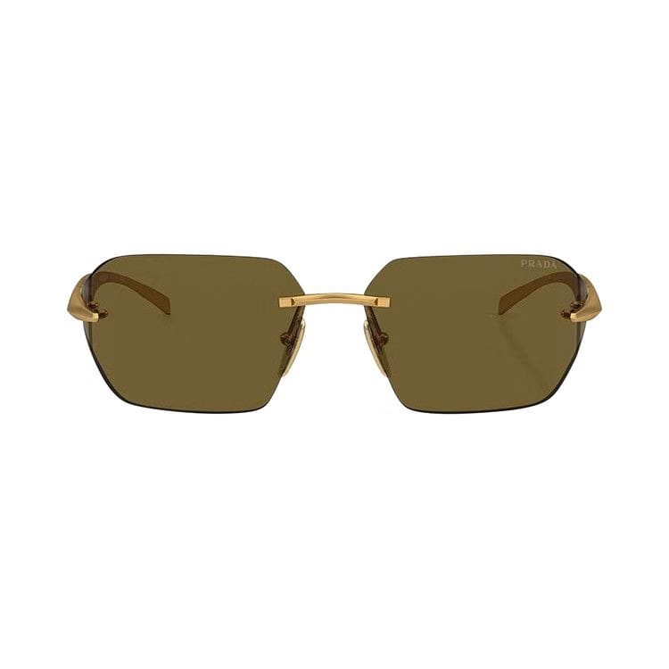Prada Rimless Sunglasses Gold