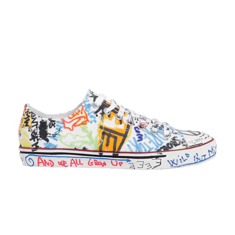 Vetements Canvas Low-Top White Graffiti