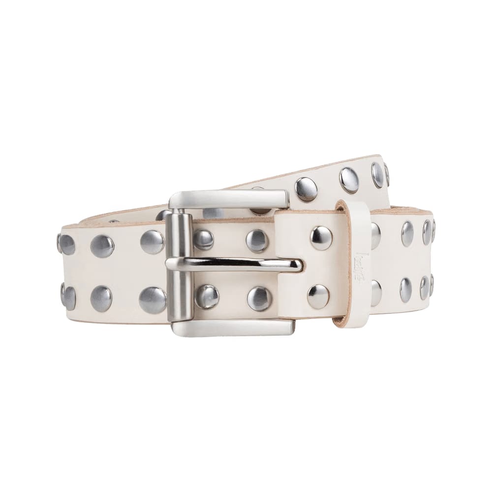 Stussy 8 Ball Studded Belt Bone