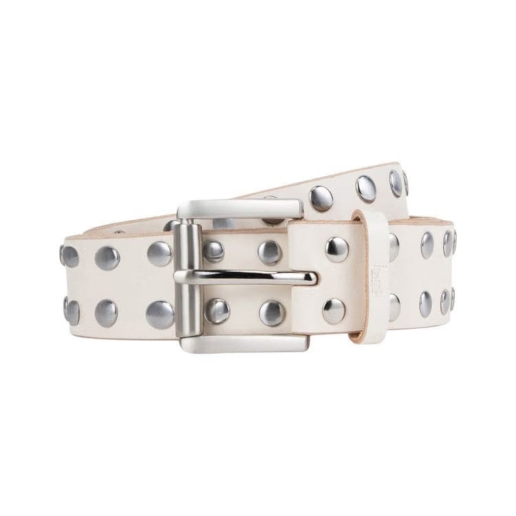 Stussy 8 Ball Studded Belt Bone