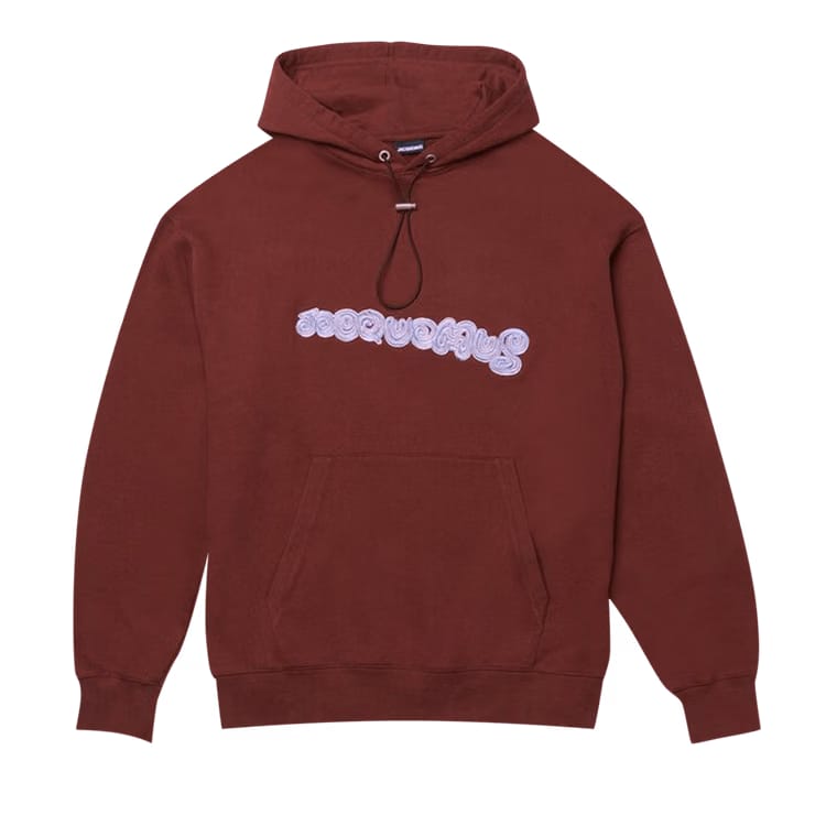 Jacquemus Le Sweatshirt Spirale Logo Hoodie Brown