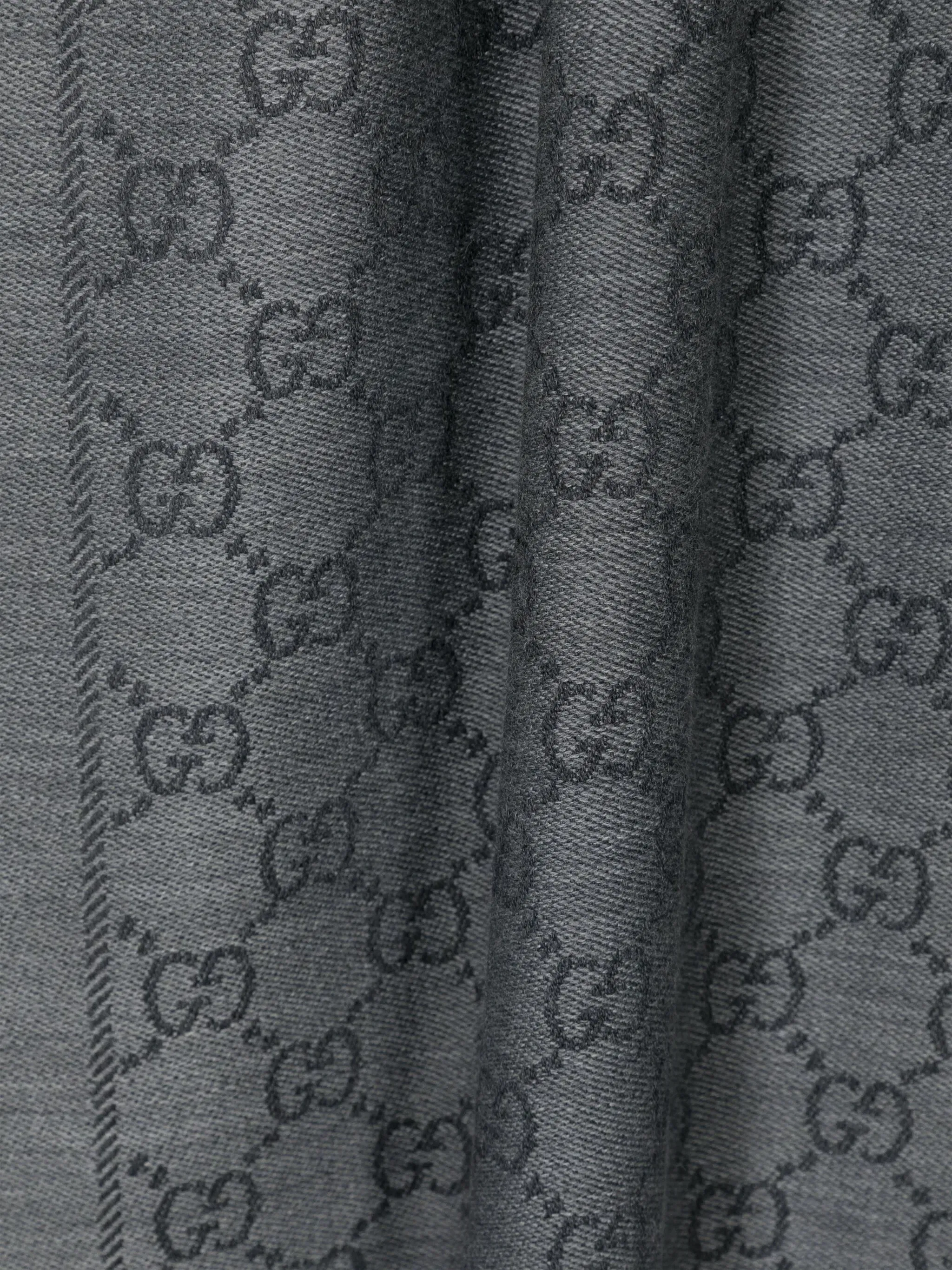 GG-jacquard wool scarf