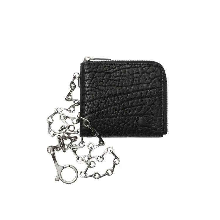 Burberry Leather Chain Wallet Black