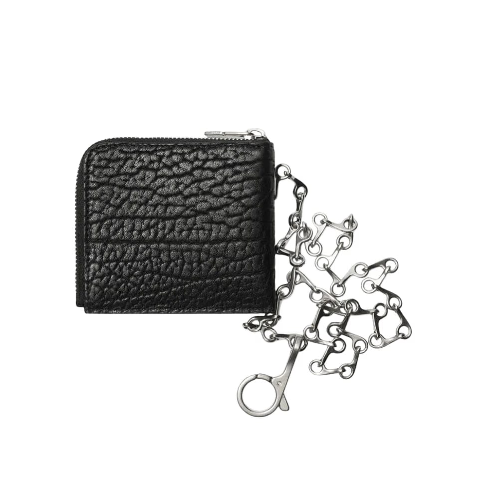 Burberry Leather Chain Wallet Black