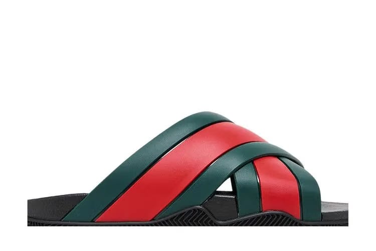 Gucci Wmns Slide Web Stripe 'Black'