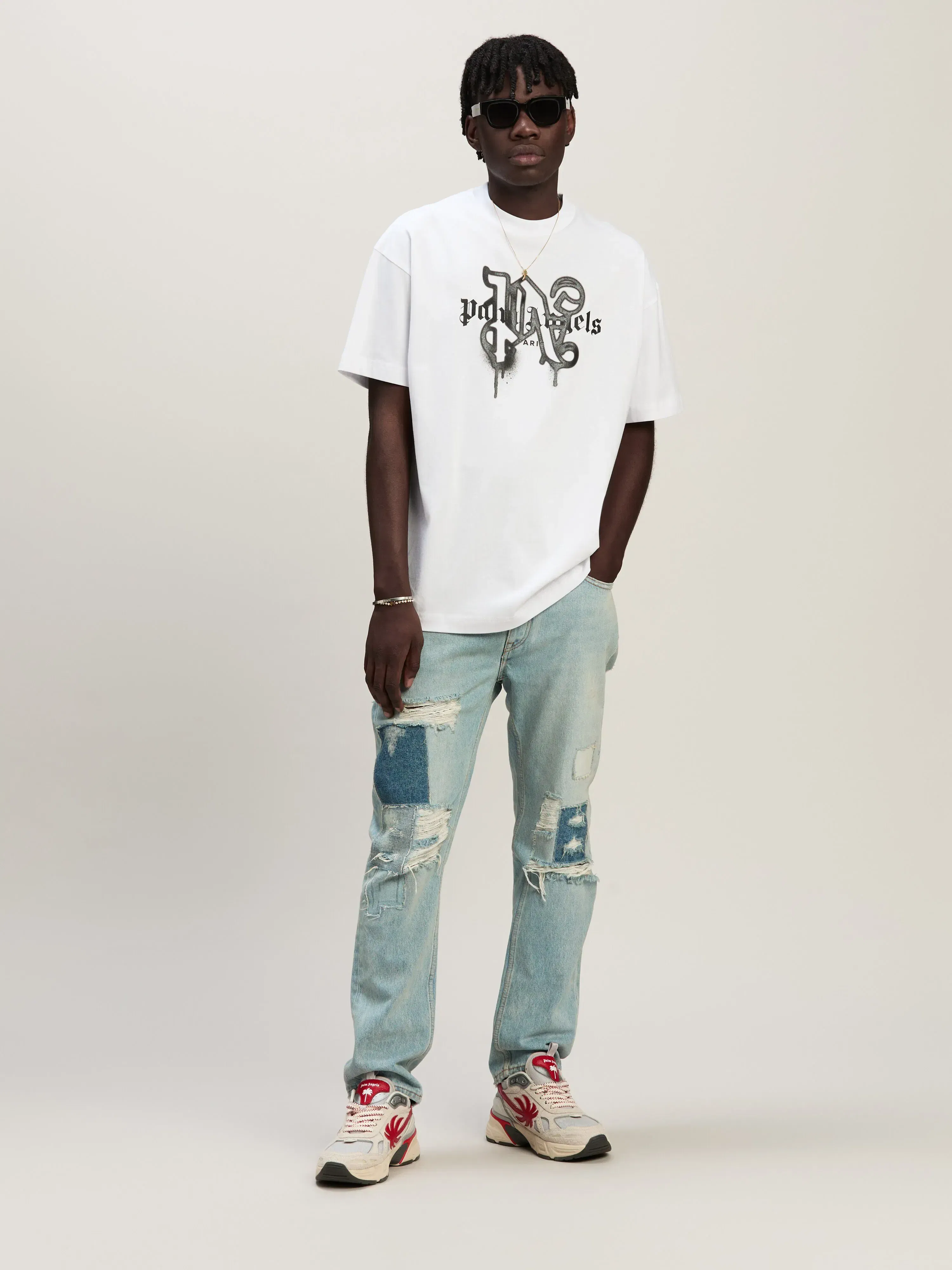 Paris Monogram Spray T-Shirt WHITE