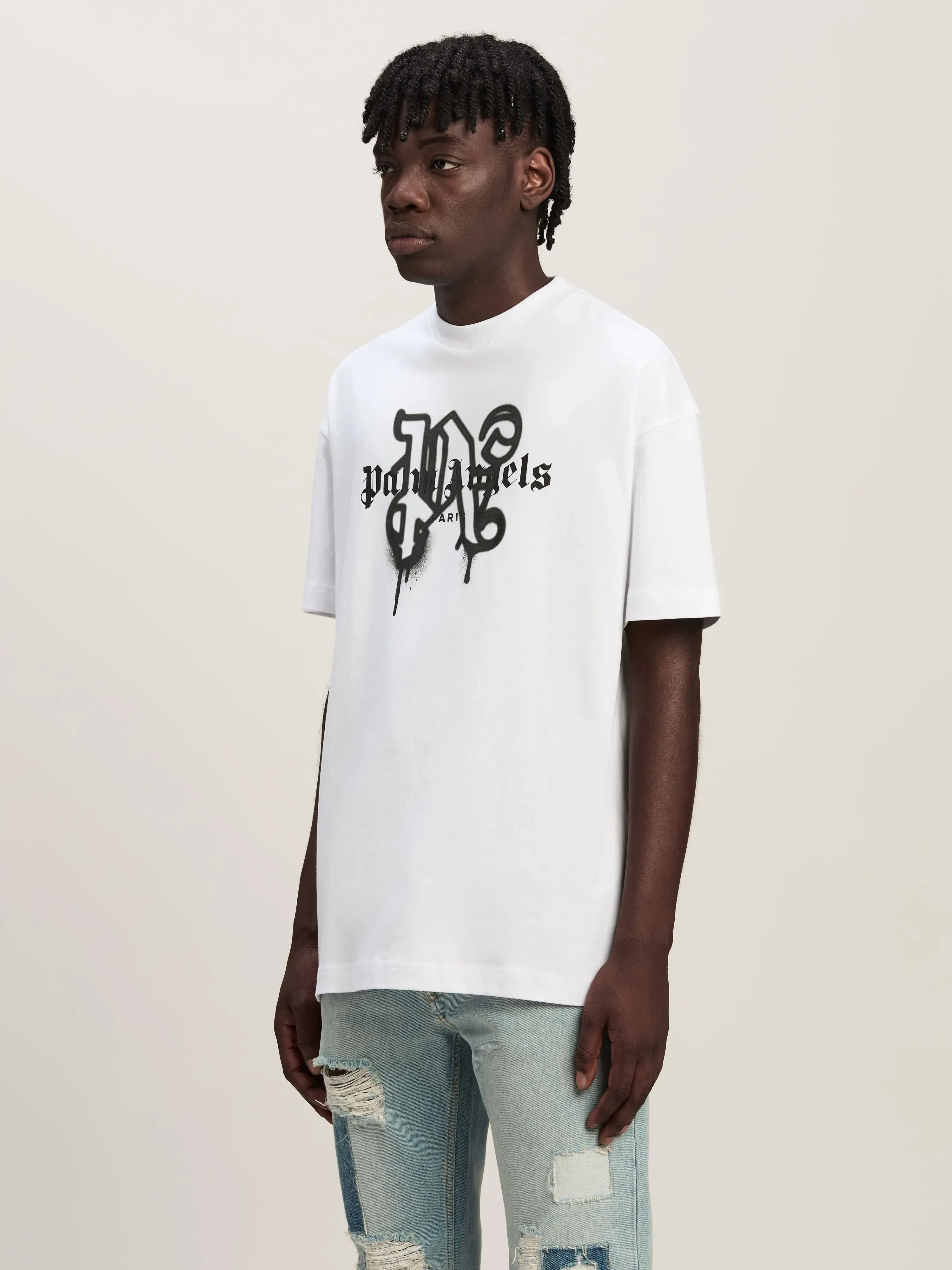 Paris Monogram Spray T-Shirt WHITE