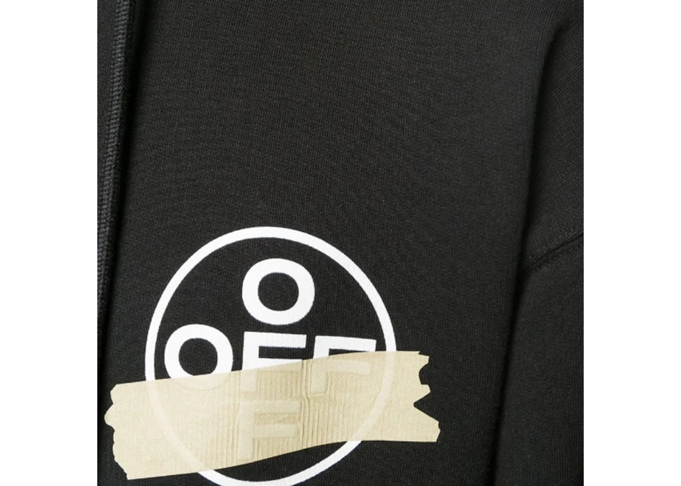 Off-White Tape Arrows Over Hoodie Black/Beige