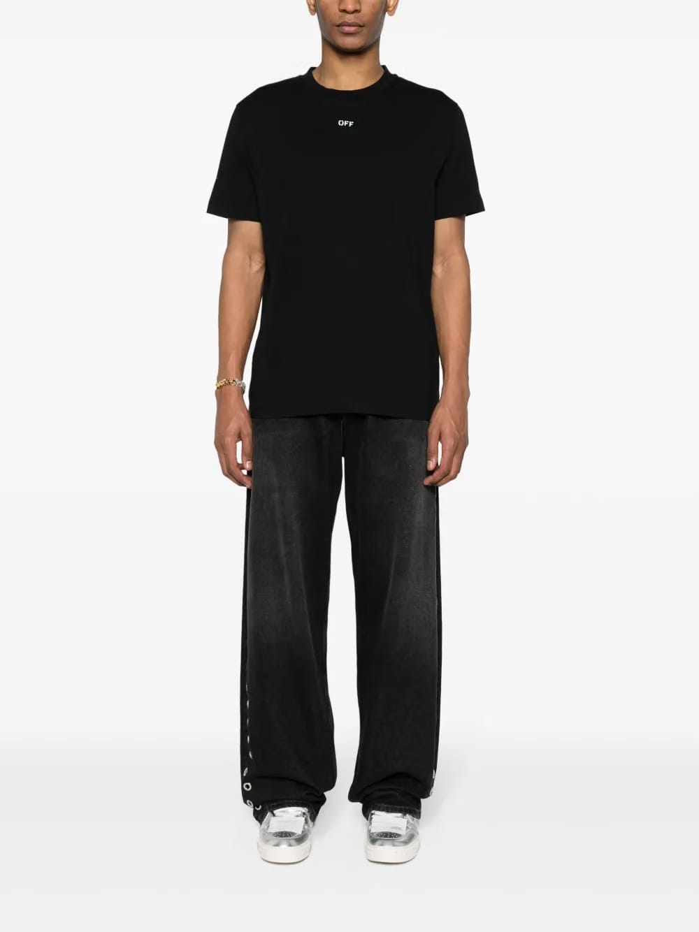 OFF WHITE Kids Regular Fit T-Shirt Black