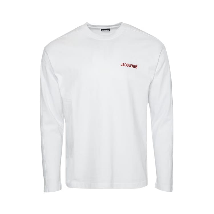 Jacquemus Le Pavane Logo Long-Sleeve T-Shirt White