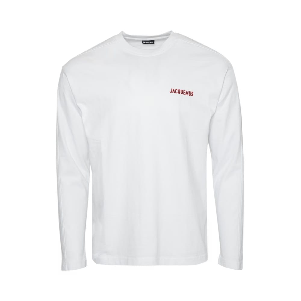Jacquemus Le Pavane Logo Long-Sleeve T-Shirt White