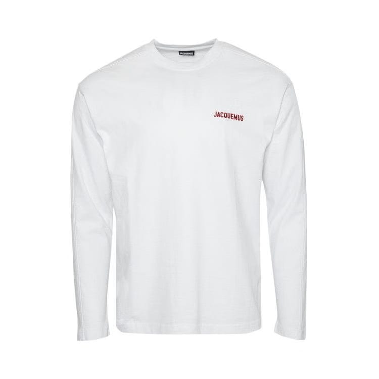 Jacquemus Le Pavane Logo Long-Sleeve T-Shirt White