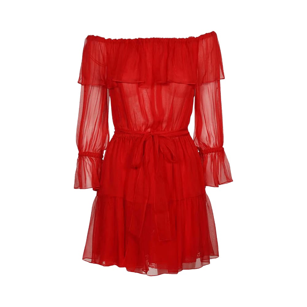 Gucci Chiffon Dress Amazing Red