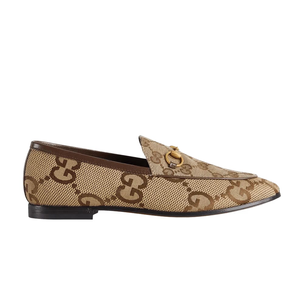 Gucci Wmns Jordaan Loafer 'Jumbo GG - Ebony Beige'