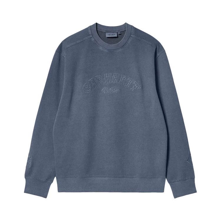 Carhartt WIP Verse Script Sweatshirt Storm Blue