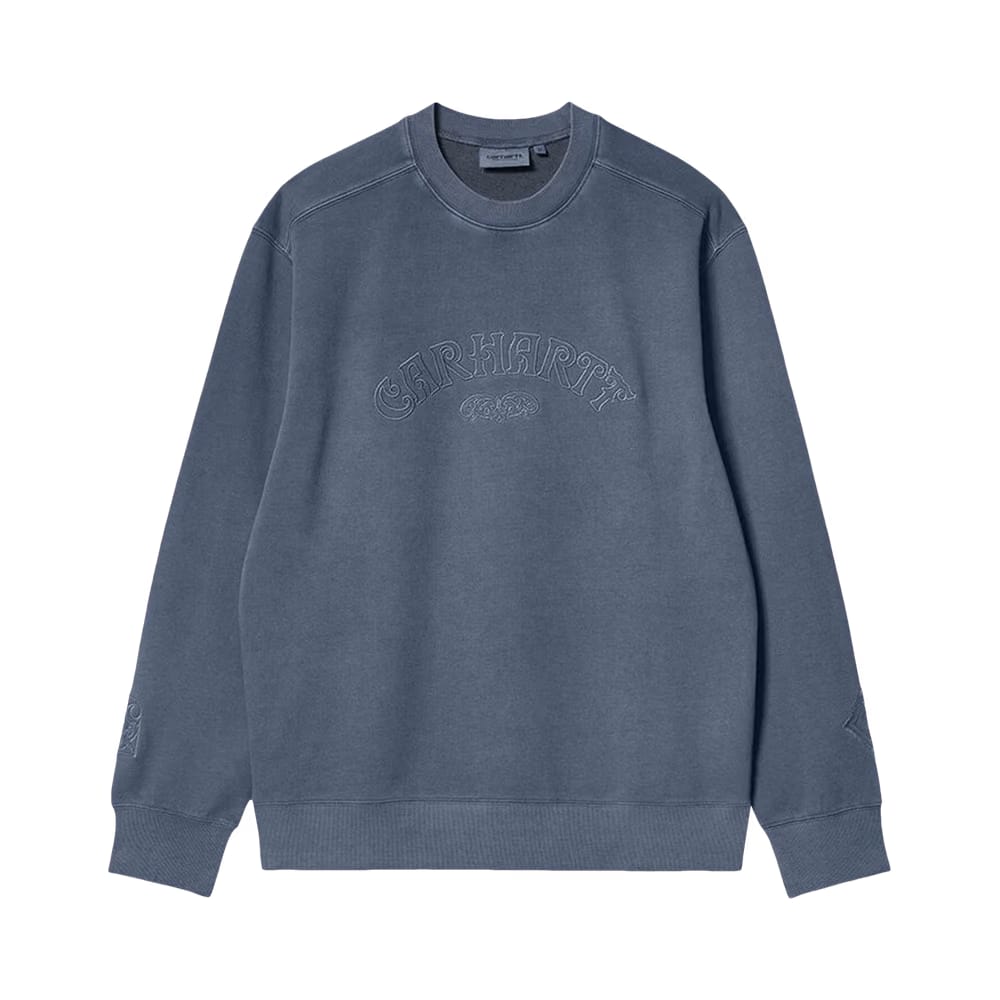 Carhartt WIP Verse Script Sweatshirt Storm Blue