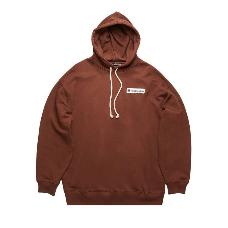 Acne Studios Logo Patch Hoodie Dark Brown