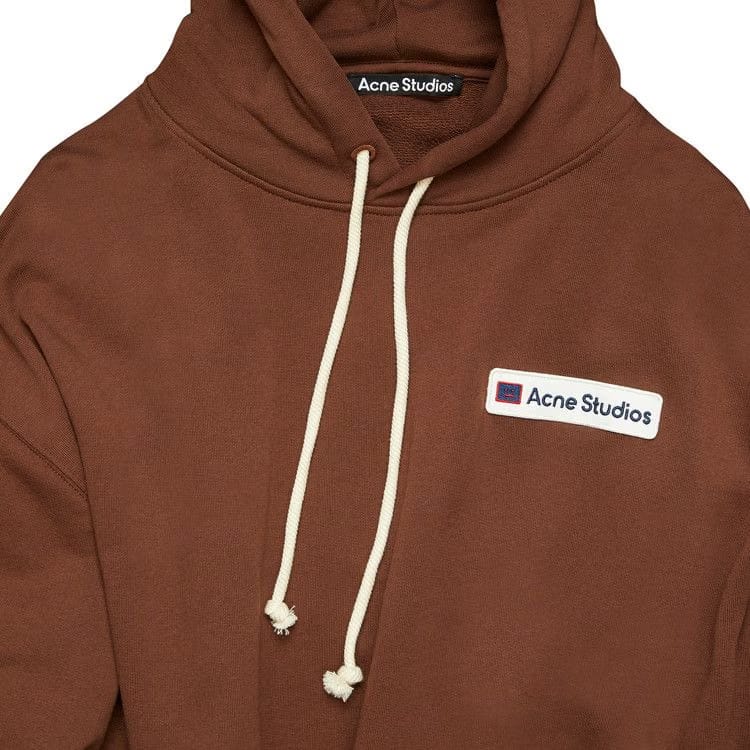 Acne Studios Logo Patch Hoodie Dark Brown