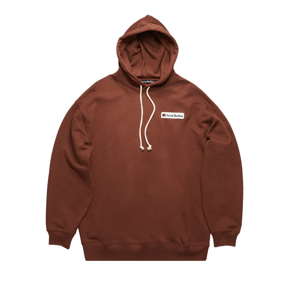 Acne Studios Logo Patch Hoodie Dark Brown
