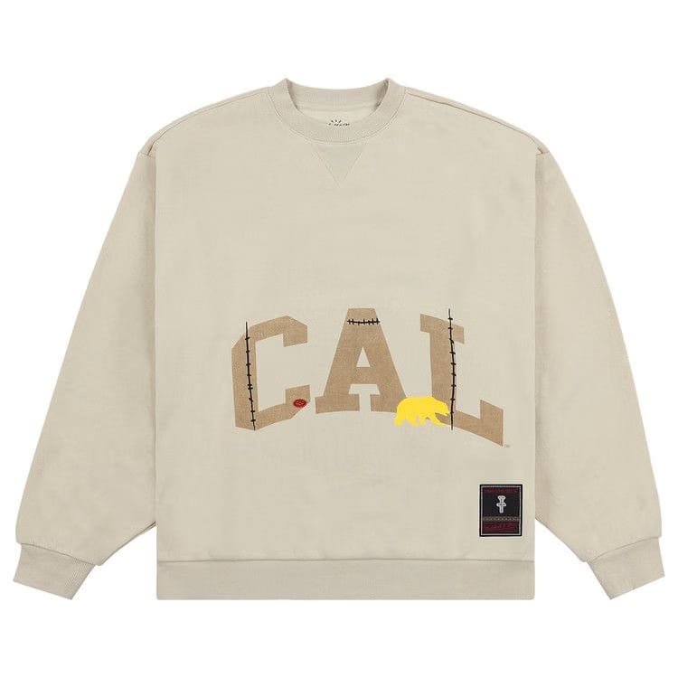 Cactus Jack by Travis Scott x Mitchell & Ness University Of California, Berkeley Crewneck Tan