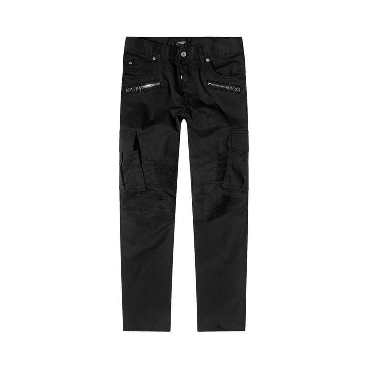 Balmain Cargo Biker Jeans Black