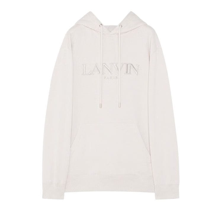 Lanvin Classic Paris Embroidered Hoodie Mastic