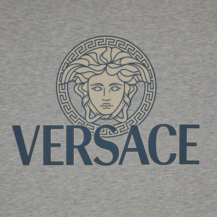 Versace Medusa Logo T-Shirt Light Grey