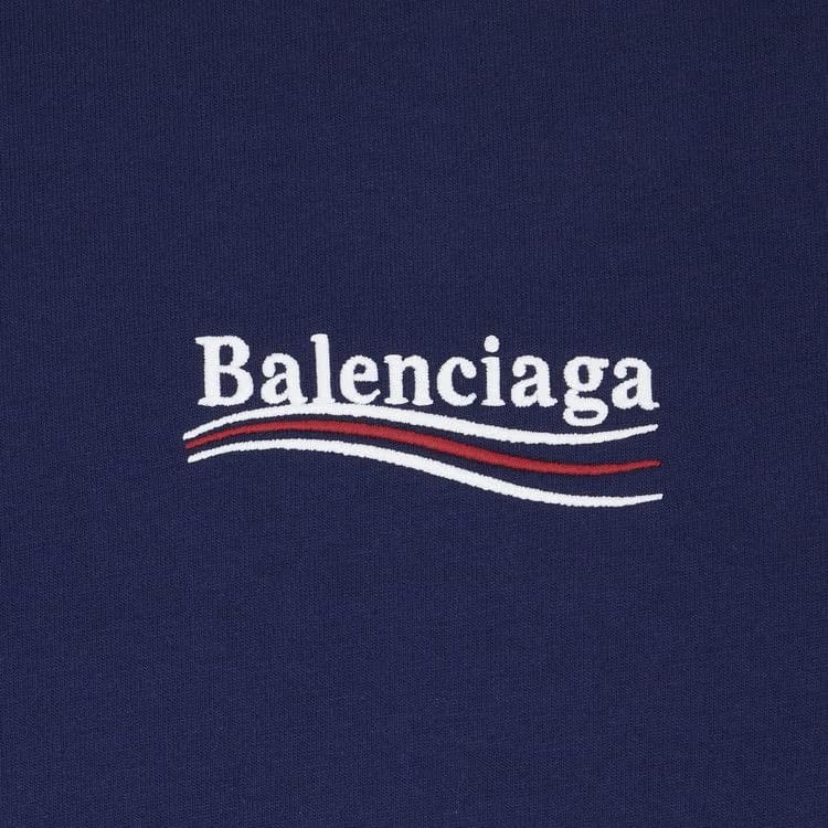 Balenciaga Small Fit T-Shirt Pacific Blue/White