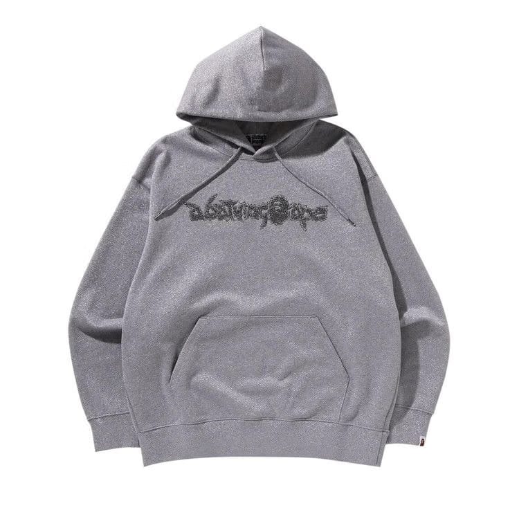 BAPE Metallic Yarn Pullover Hoodie Grey