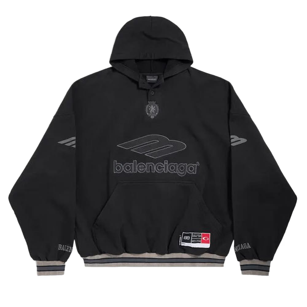 Balenciaga Polo Over Hoodie Black/Anthracite