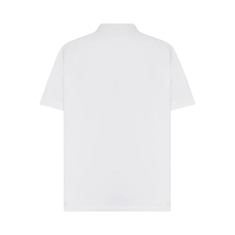 Balenciaga Shorts-Sleeve Regular Polo T-Shirt White