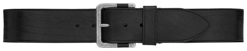 Saint Laurent Carree Buckle Wide Belt Black