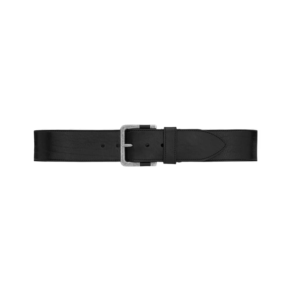 Saint Laurent Carree Buckle Wide Belt Black