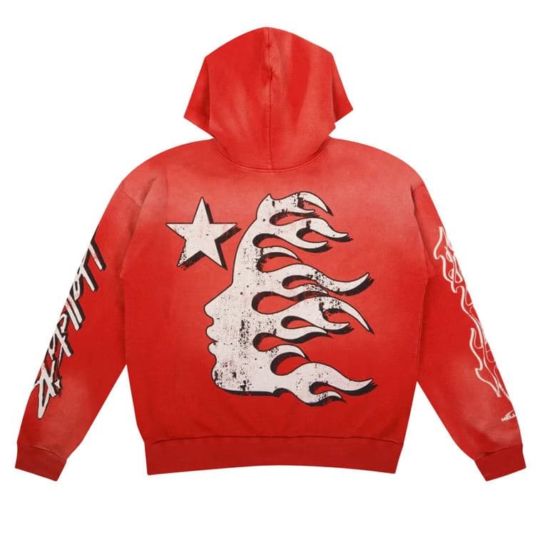 Hellstar Greatest Hits Records Hoodie Red