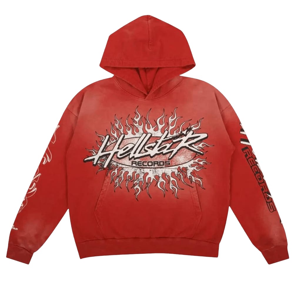 Hellstar Greatest Hits Records Hoodie Red