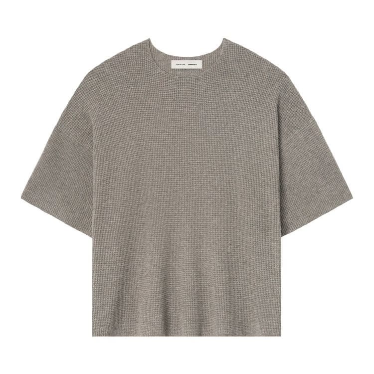 Fear of God Essentials Waffle Shorts Sleeve Sweater Homestead Heather