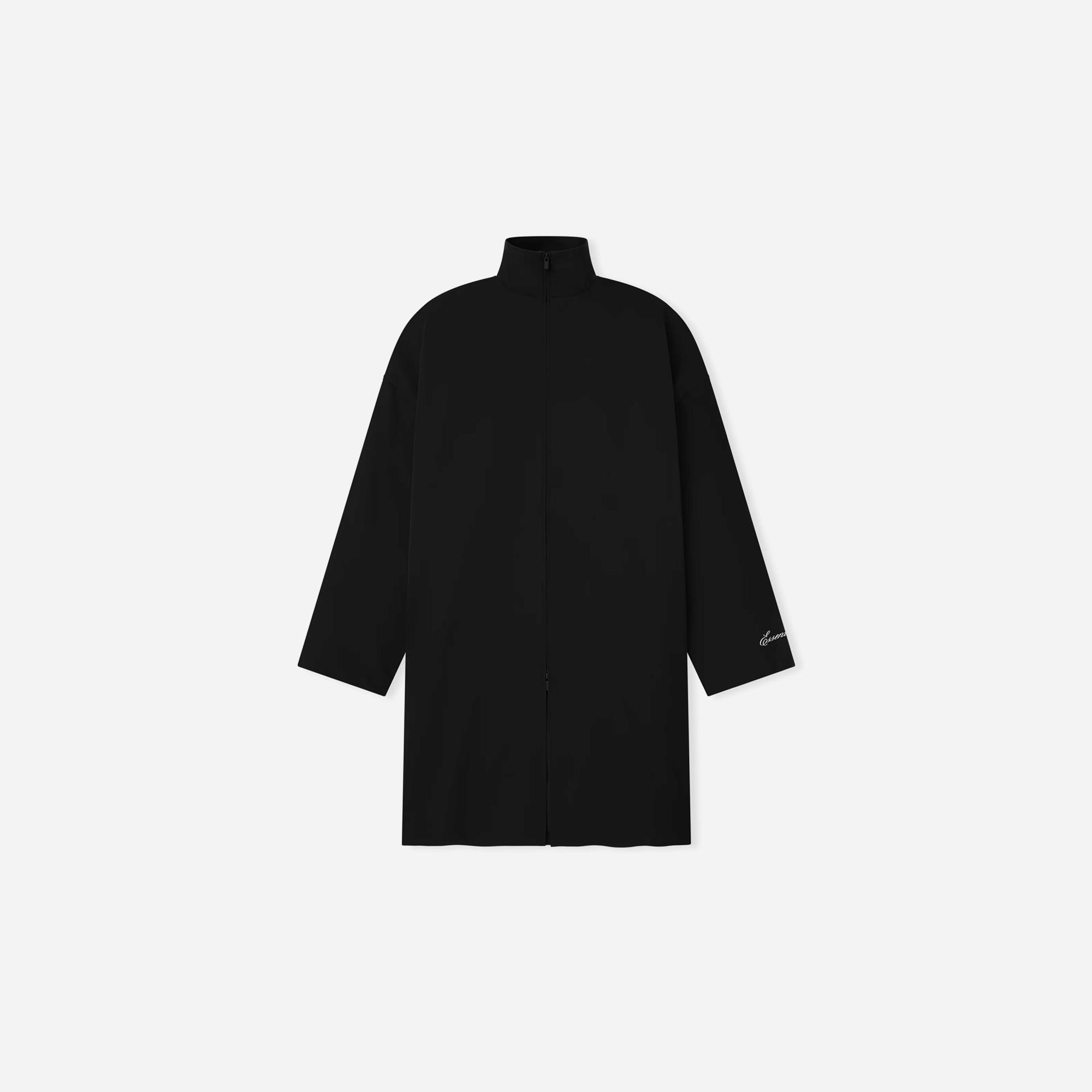 Fear of God Essentials Sporty Nylon High Neck Jacket Jet Black