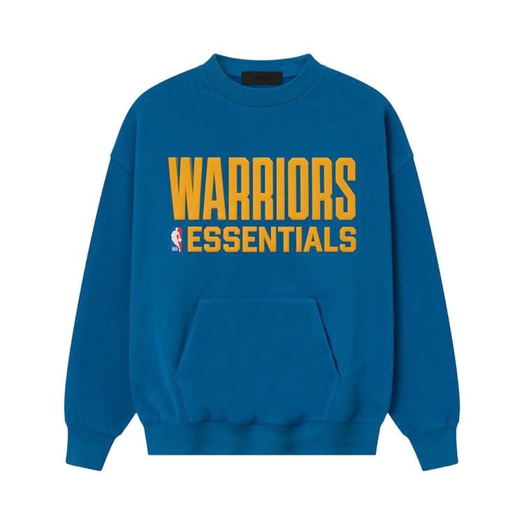 Fear of God Essentials x NBA Warriors Sport Crewneck Blue Sapphire