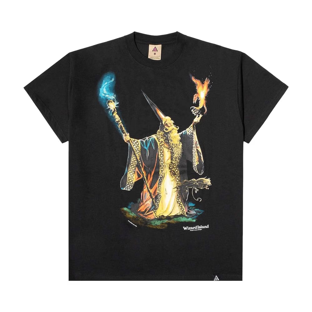Nike NRG ACG Shorts-Sleeve Wizard T-Shirt Black/White