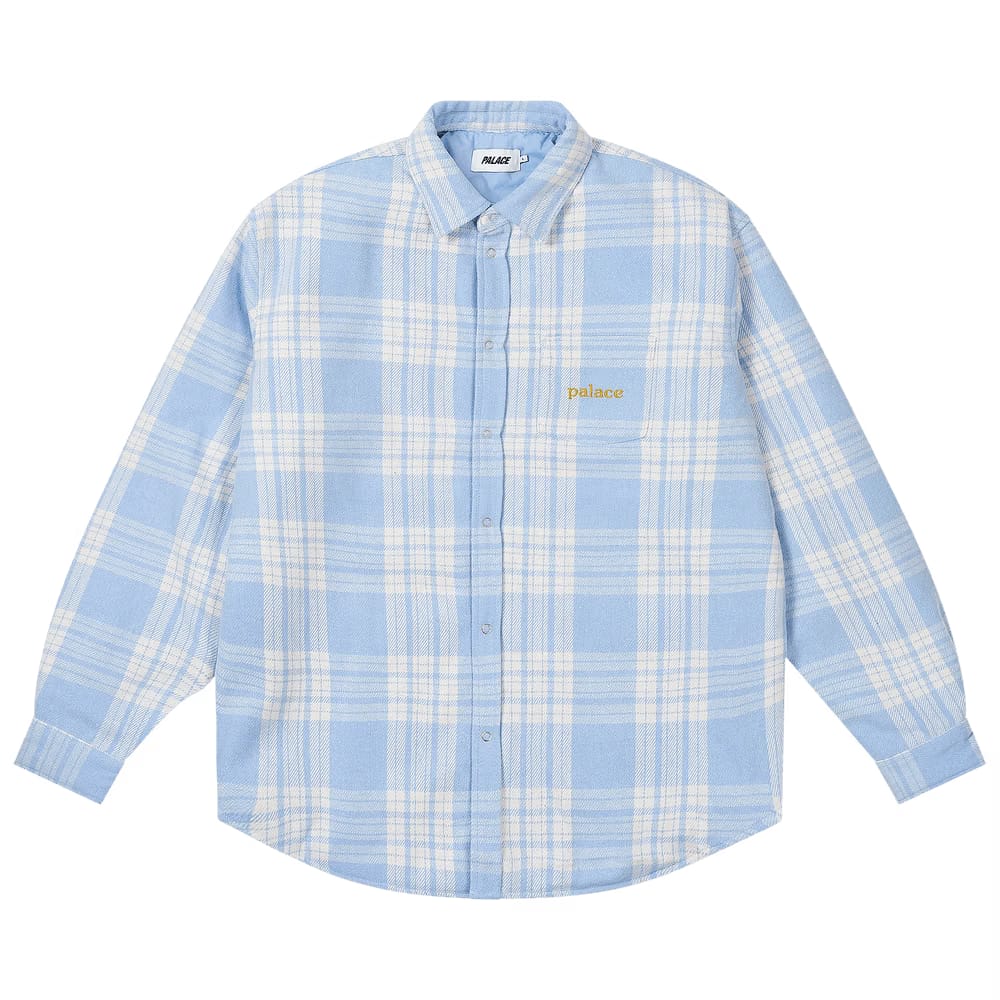 Palace Check Insulated Shirt Faint Blue