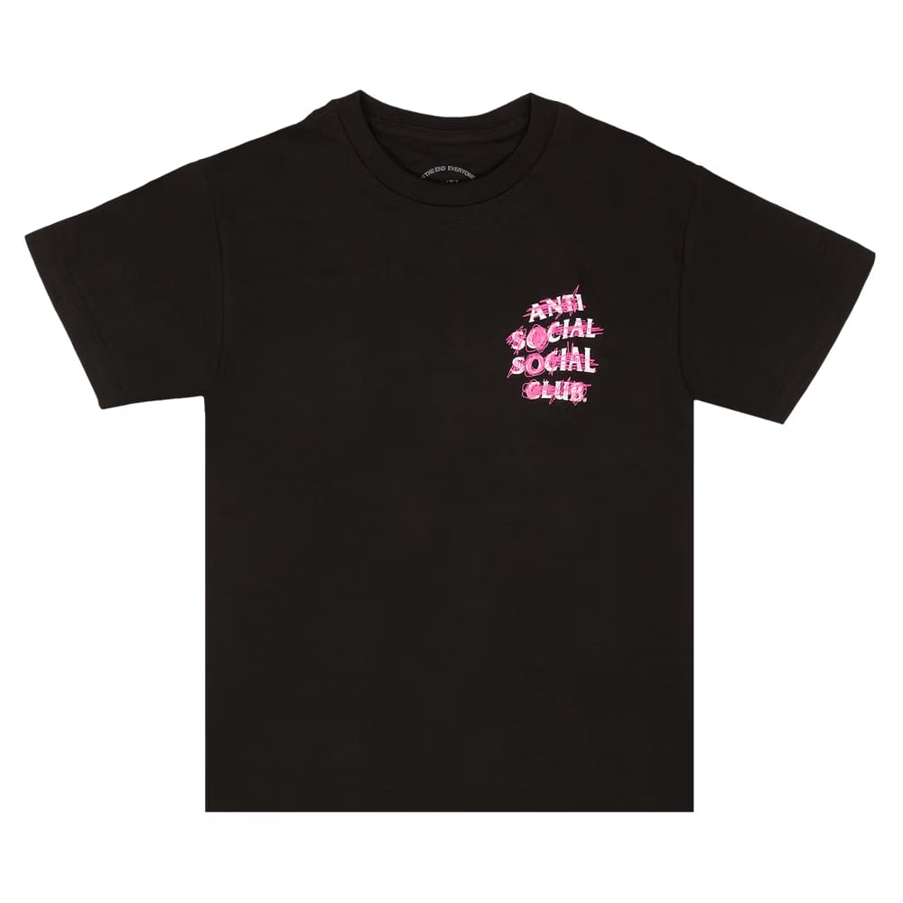Anti Social Social Club Nevermind Shorts-Sleeve T-Shirt Black