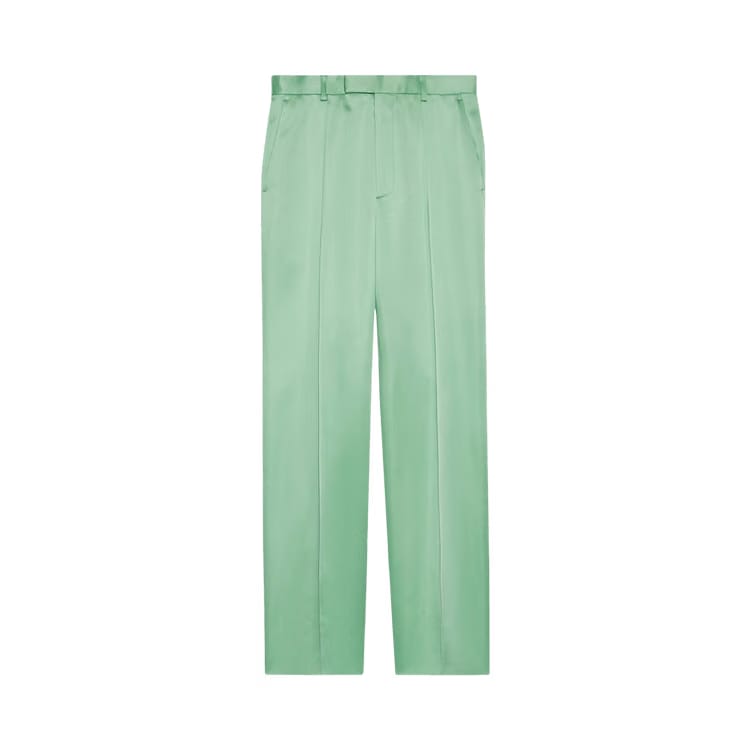 Gucci Formal Satin Suit Pant Aquamarine